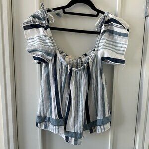 Rebellion blue striped top